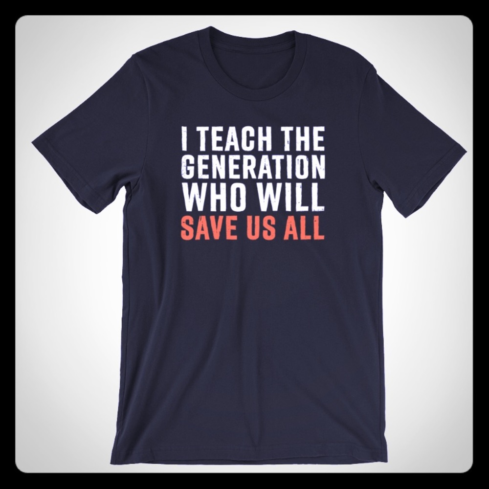 “I Teach” T-Shirt • Black Size M (unisex) ☮️🌎